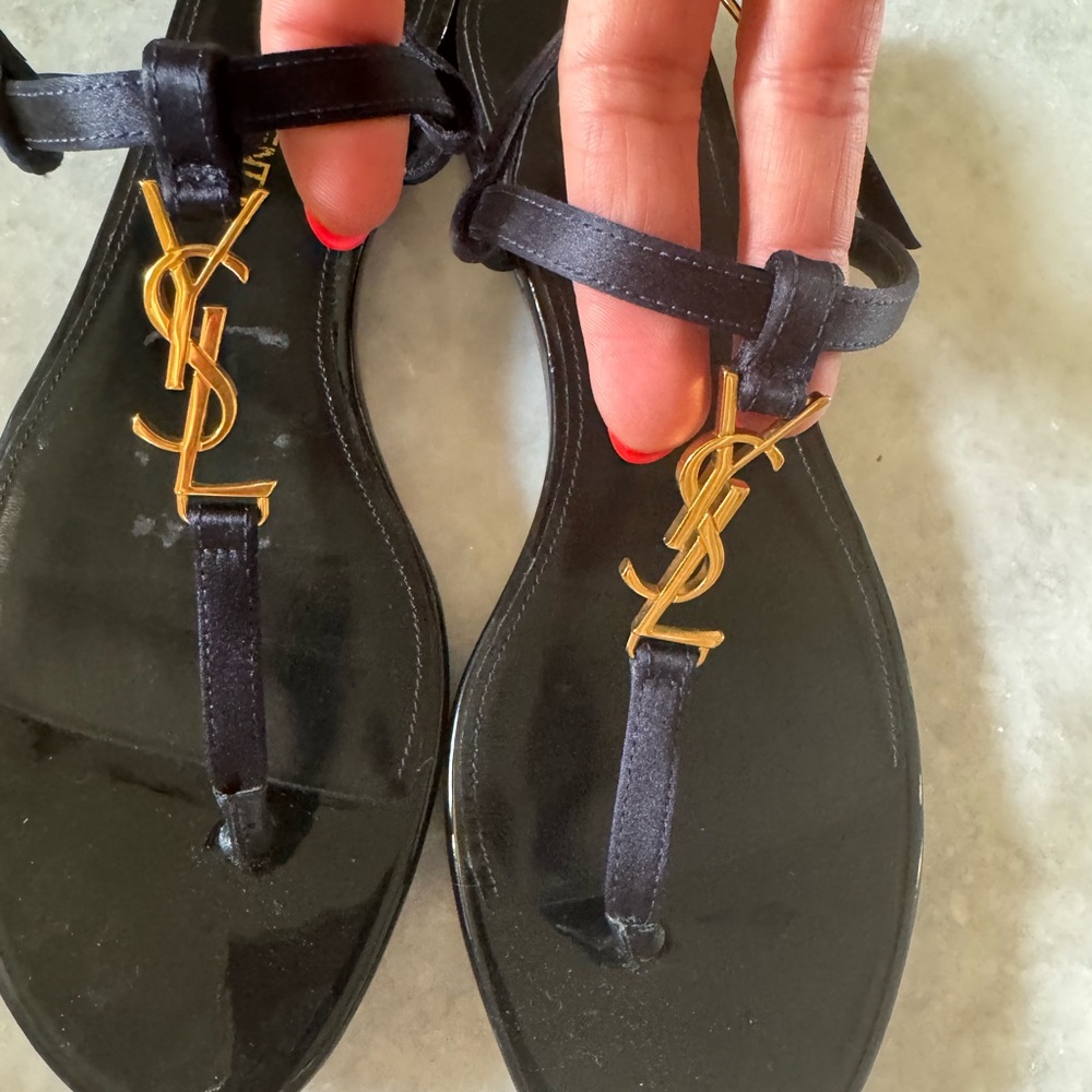 YSL Cassandra flats